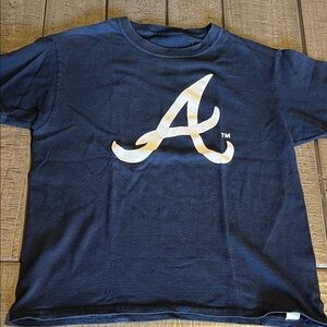 Navy Blue T-Shirt with White Logo